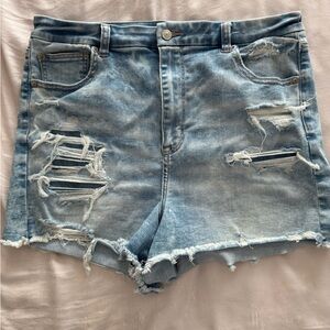 Distressed Denim Women Shorts